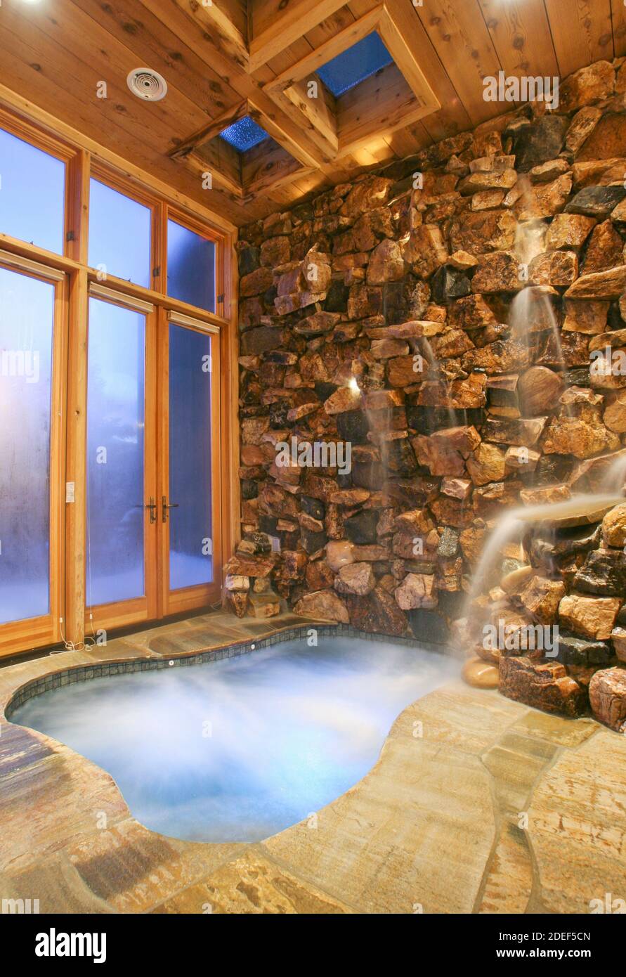Hot Tub in Luxury Home Stock Photo Alamy