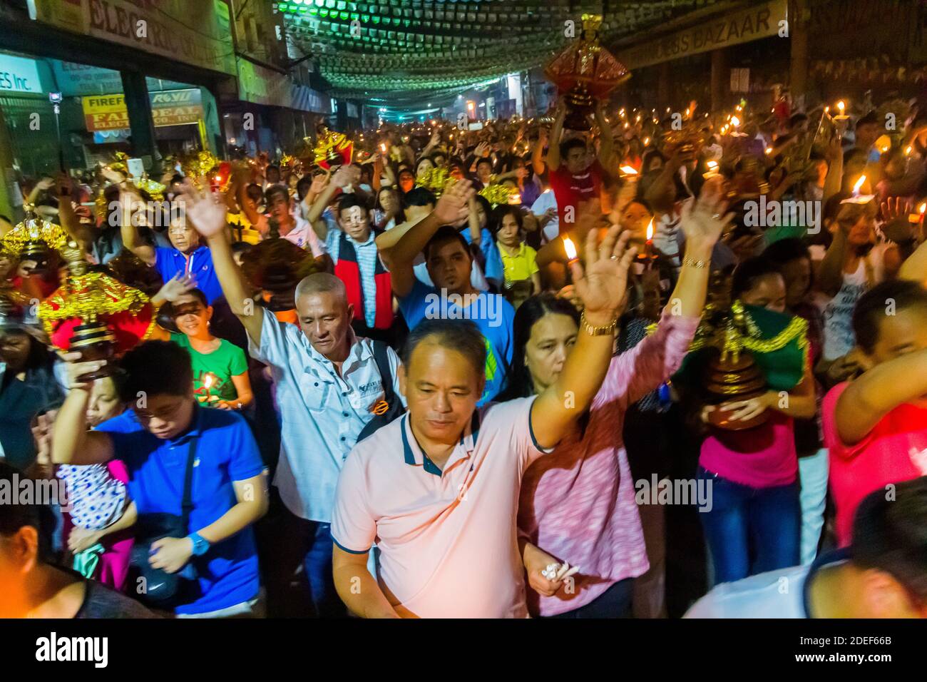 The Sto Nino de Cebu solemn procession is celebrated every January in Cebu City, Philippines Stock Photo