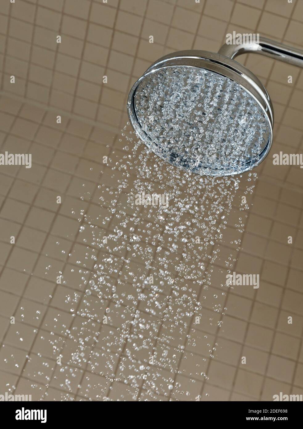 Shower head with water droplets Stock Photo Alamy