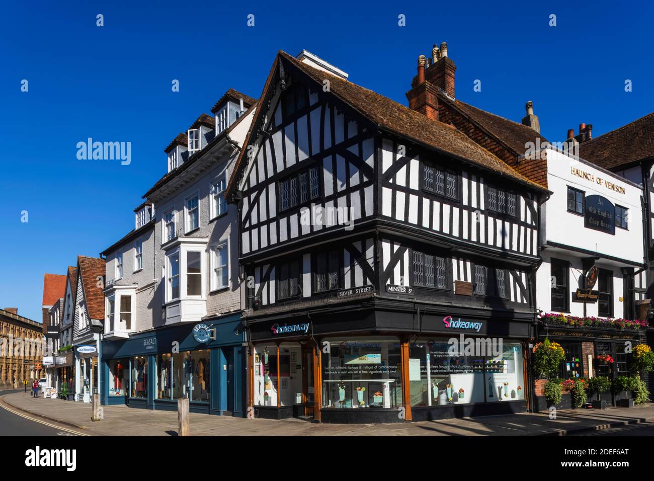 England, Wiltshire, Salisbury, Street Scene Stock Photo