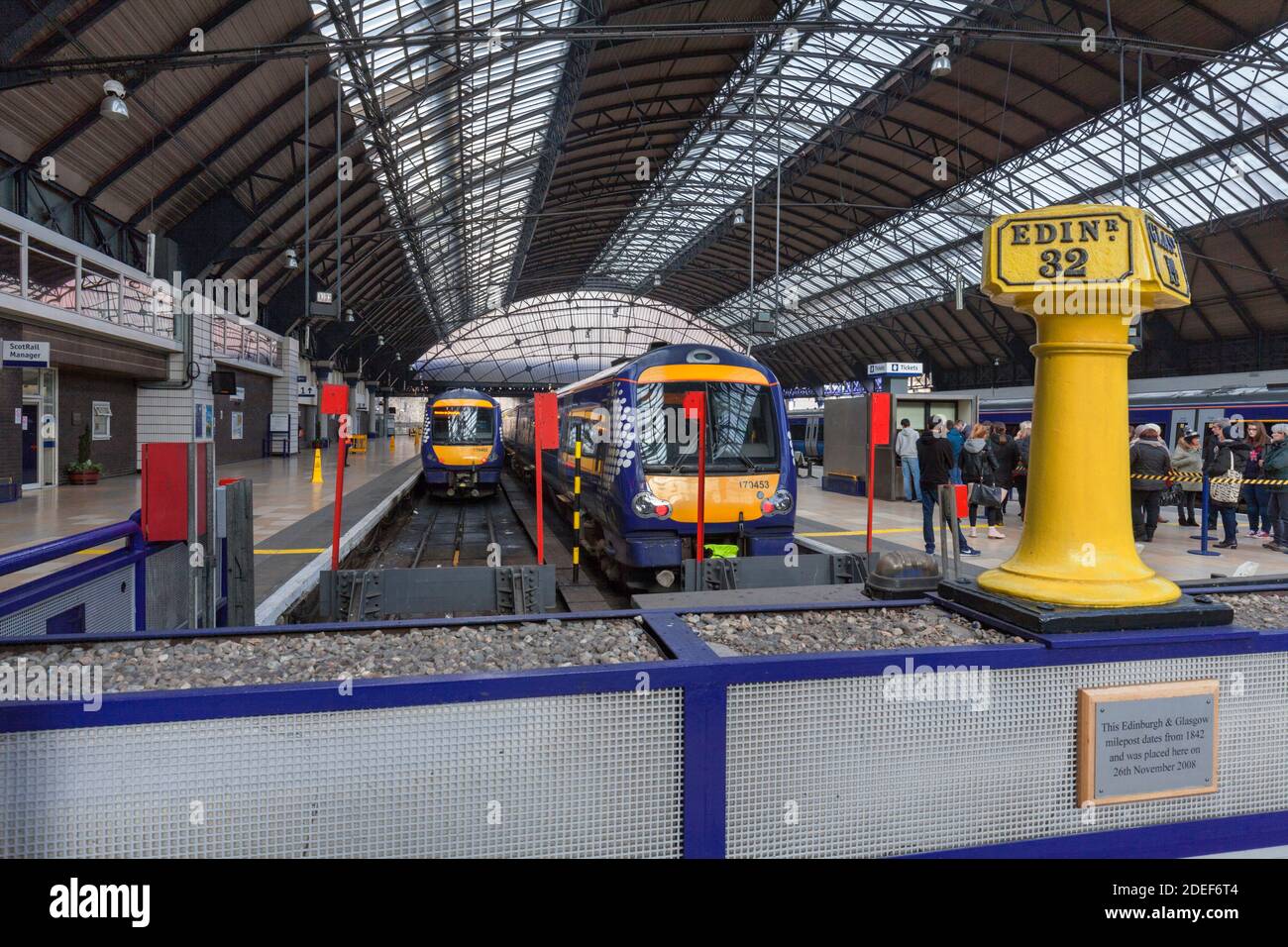 A Abellio Scotrail class 170 Turbostar at Glasgow Queen street waiting
