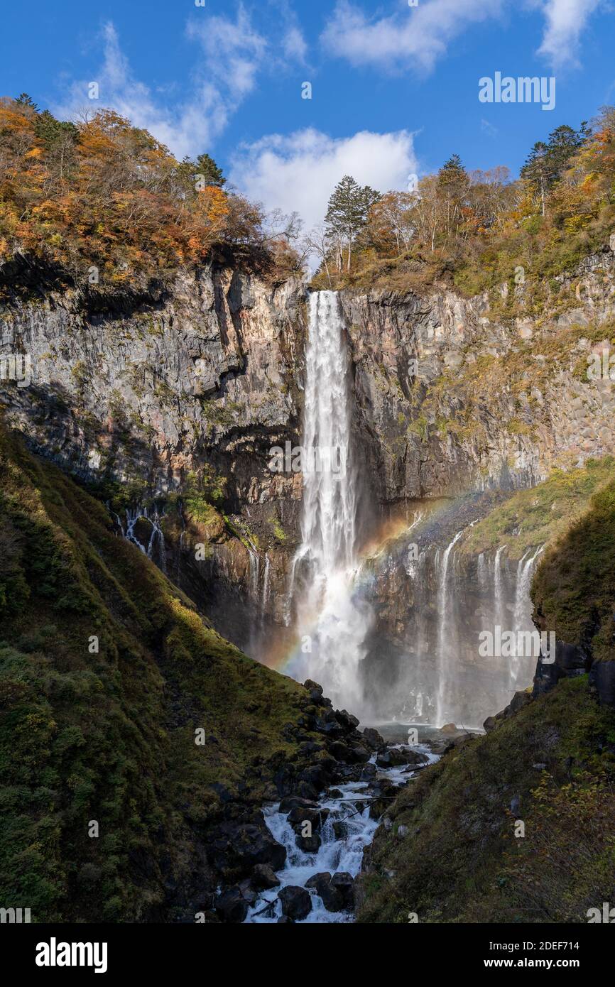 A vertical shot of a beautiful waterfall on the rocks Stock Photo - Alamy