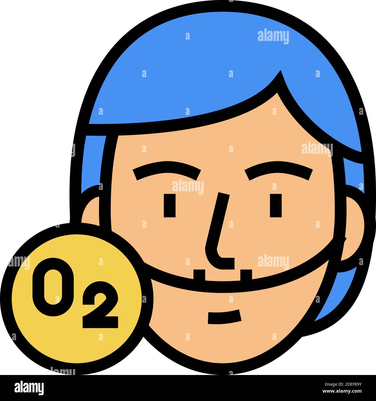 human breath oxygen tool color icon vector illustration Stock Vector ...