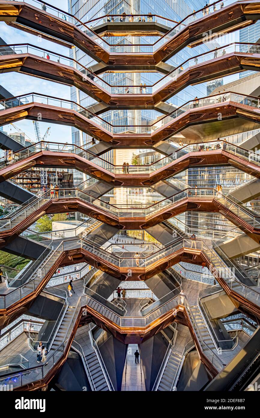 The Vessel tourist attraction in Hudson Yards, New York Stock Photo
