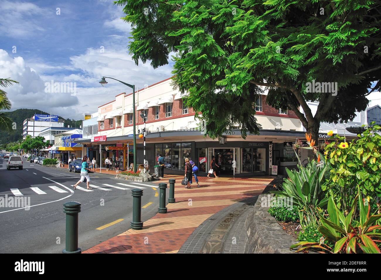 Corner of Cameron and Rathbone Streets, Whangarei, Northland Region, North Island, New Zealand Stock Photo