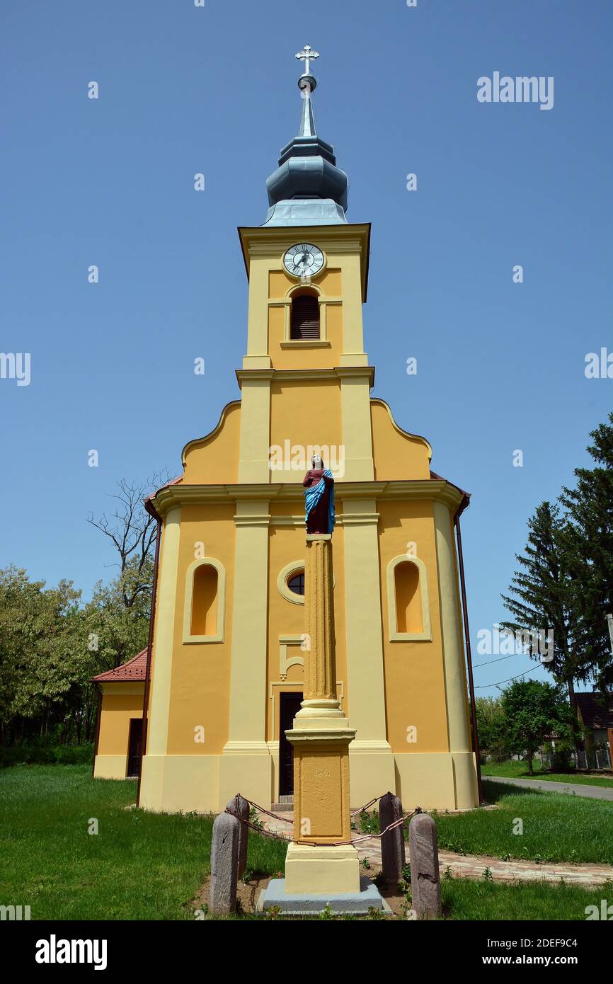 Holy Trinity Roman Catholic Chapel, Büssü, Somogy county, Hungary, Magyarország, Europe Stock Photo