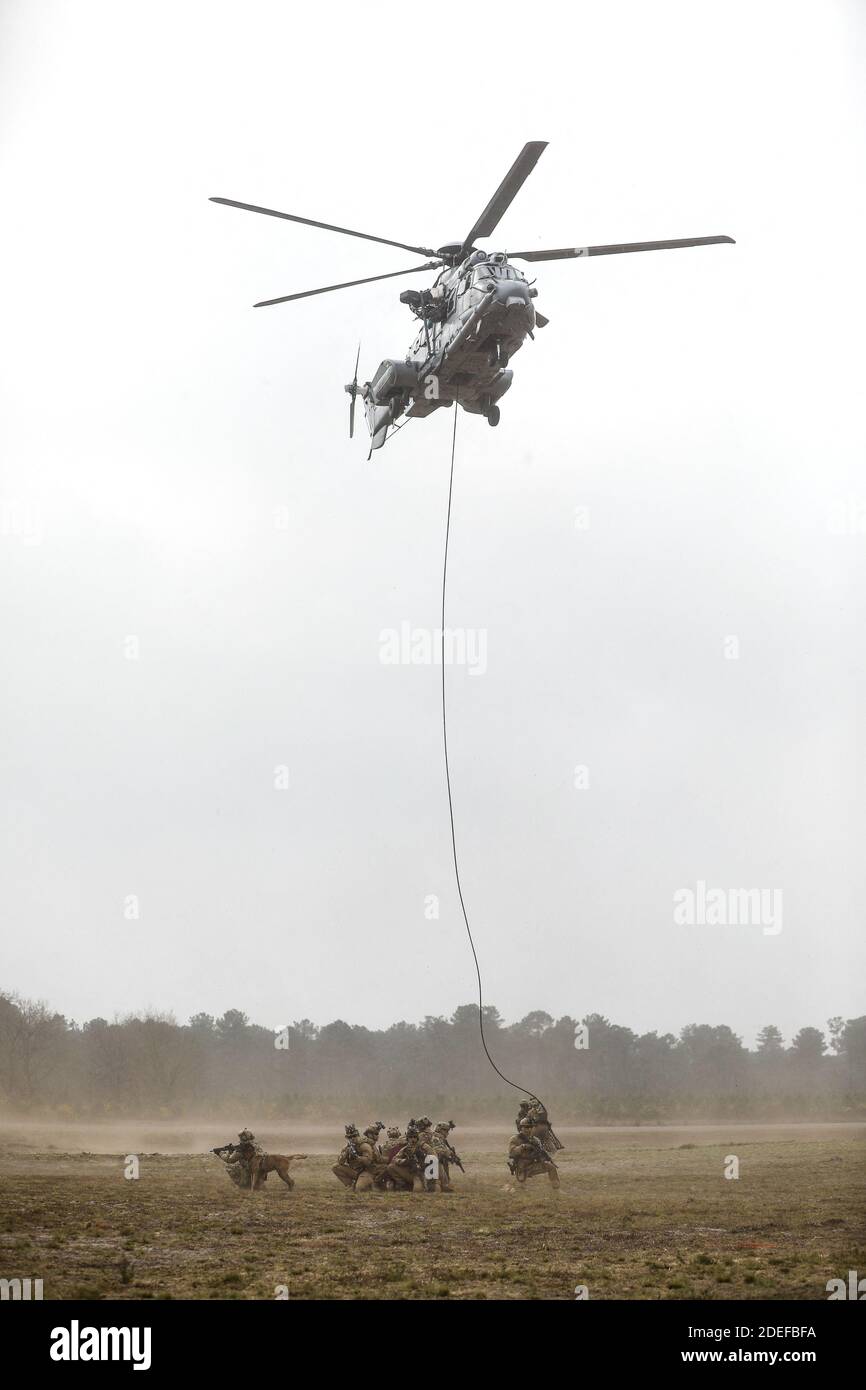French army's special forces show their skills during the Special