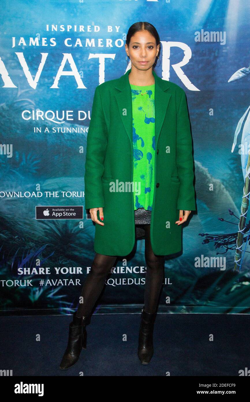 Hadjiba Famy attends Cirque du Soleil 'Toruk - The First Flight' Opening Night, based on James Cameron's film 'Avatar', held at the AccorHotels Arena in Paris on April 04, 2019 in Paris, France. Photo by Nasser Berzane/ABACAPRESS.COM Stock Photo