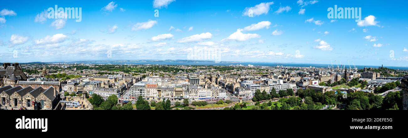 Edinburgh From Edinburgh Castle Stock Photo