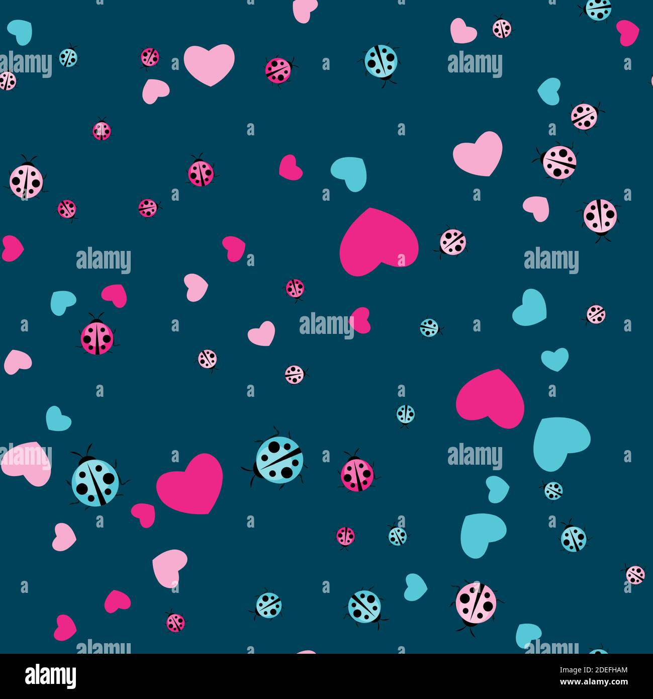 Cute Ladybug Seamless Pattern Background Vector Illustration EPS10 ...