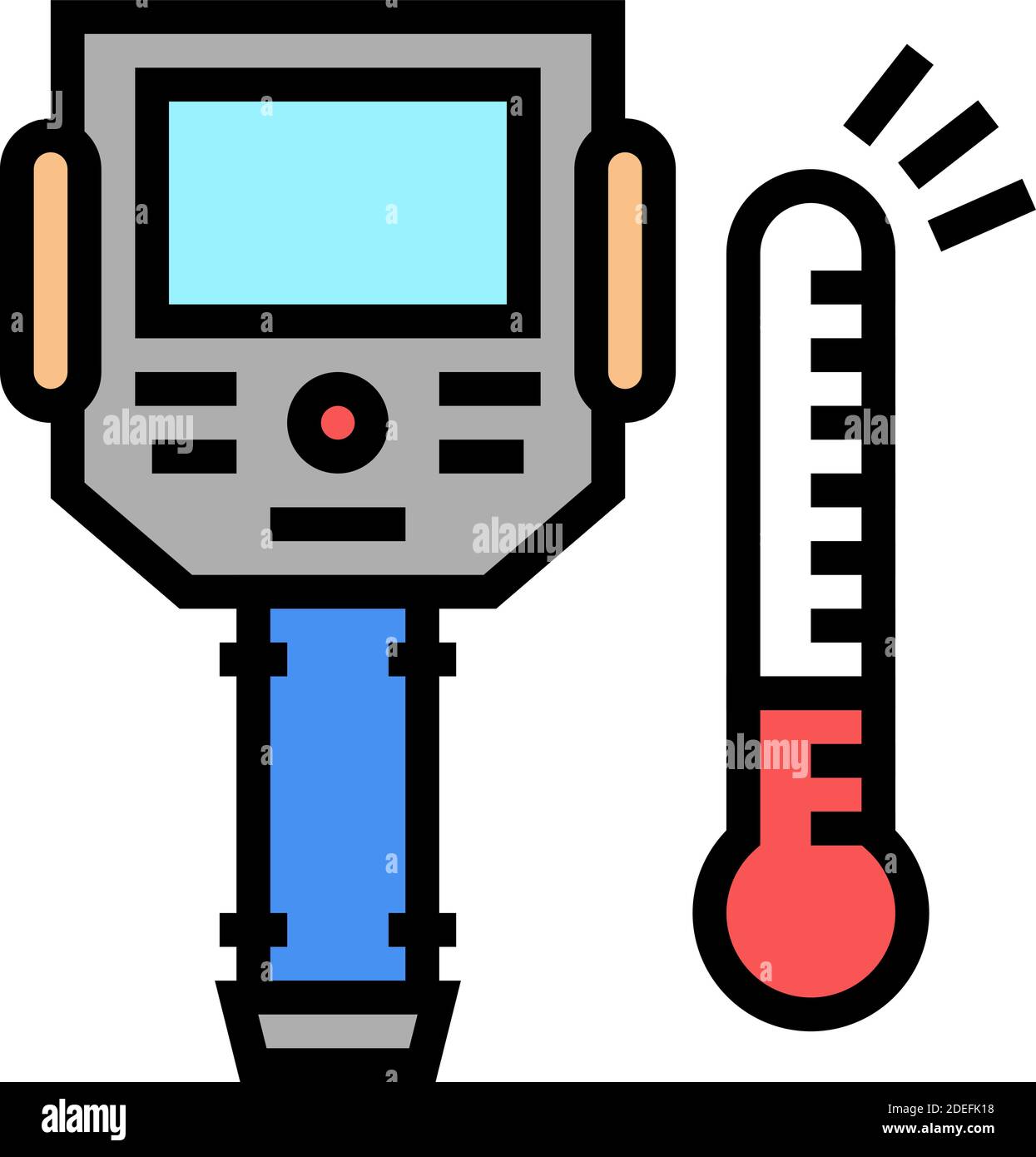 thermal imager color icon vector illustration Stock Vector Image & Art