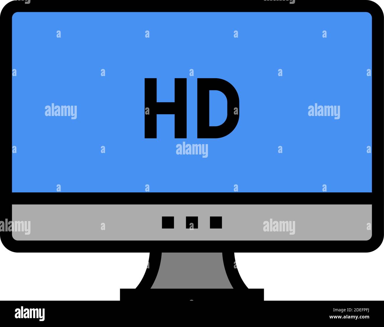 hd resolution computer screen color icon vector illustration Stock ...