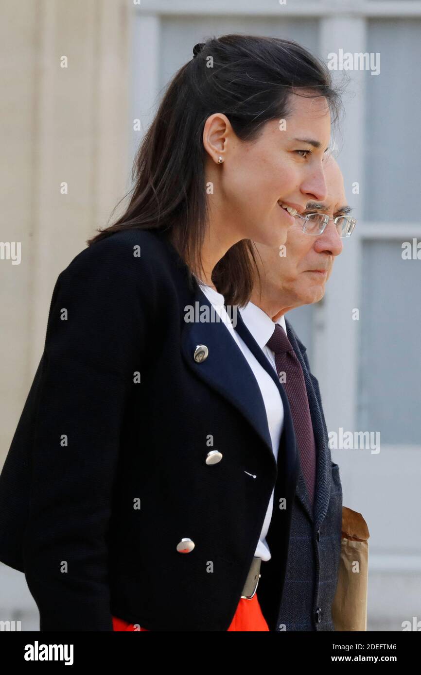 Secretary of State for Ecological Transition and solidarity Brune Poirson arriving at the Elysee Palace for a reception honoring their role in saving Notre-Dame-deParis in Paris, France on April 18th, 2019. Photo by Henri Szwarc/ABACAPRESS.COM Stock Photo