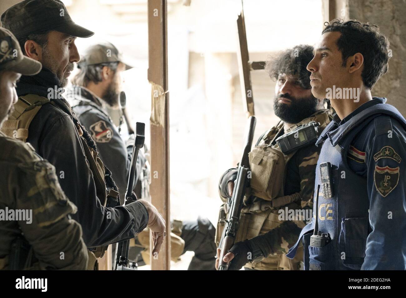 MOSUL, from left: Suhail Dabbach, Thaer Al-Shayei, Adam Bessa, 2019. ph