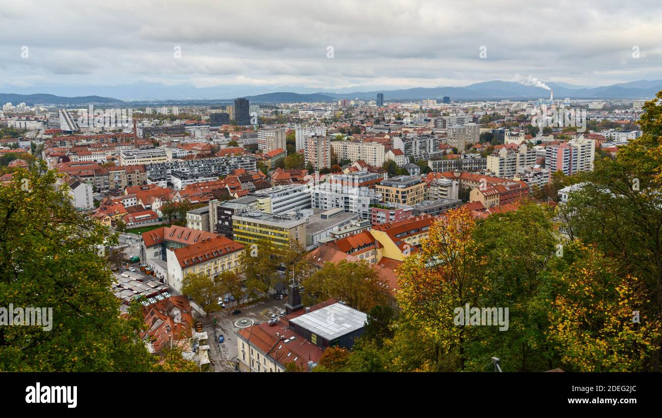 Panoramic aerial view ljubljana hi-res stock photography and images - Alamy