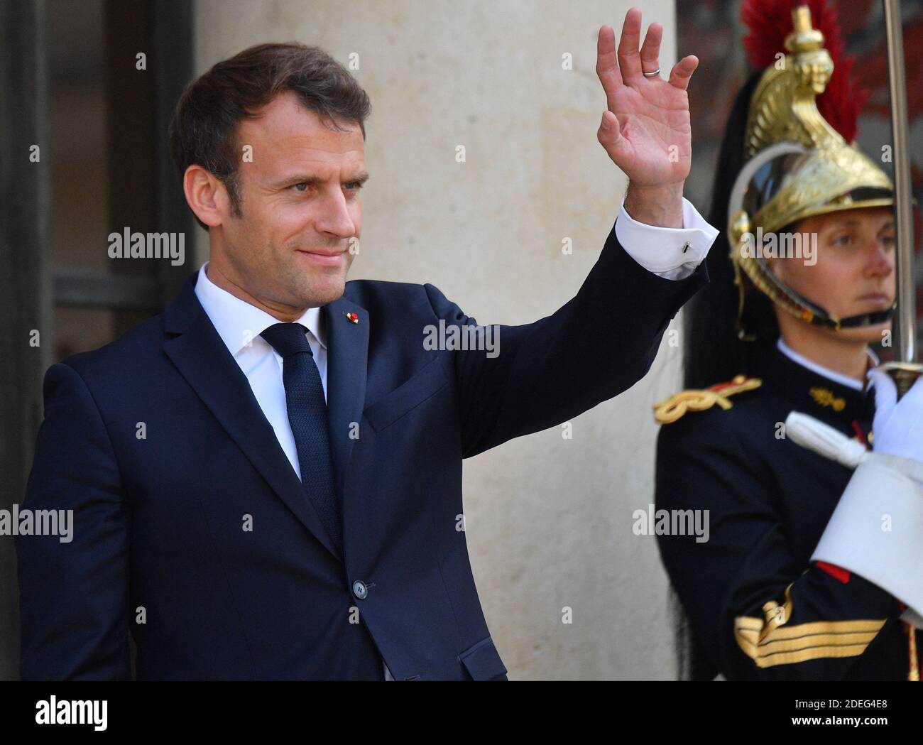president-emmanuel-macron-april-2019-hi-res-stock-photography-and