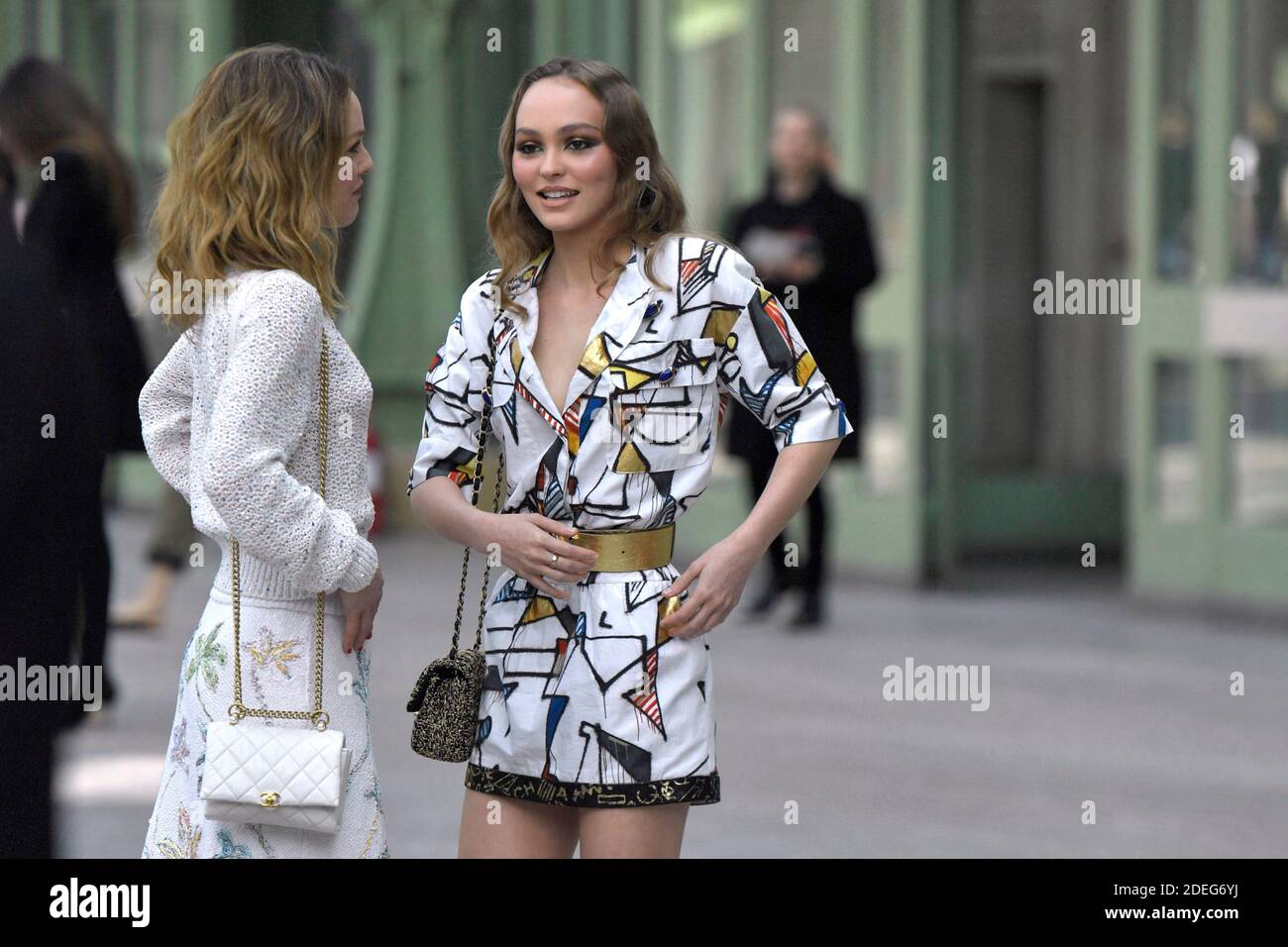 Vanessa Paradis and Lily-Rose Depp attending the Chanel Cruise