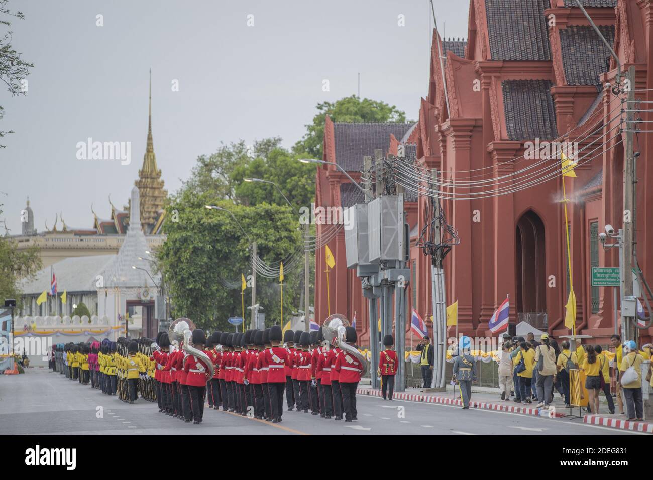 Parade to Royal Palace, Coronation of the King of Thailand, Rama X, His ...