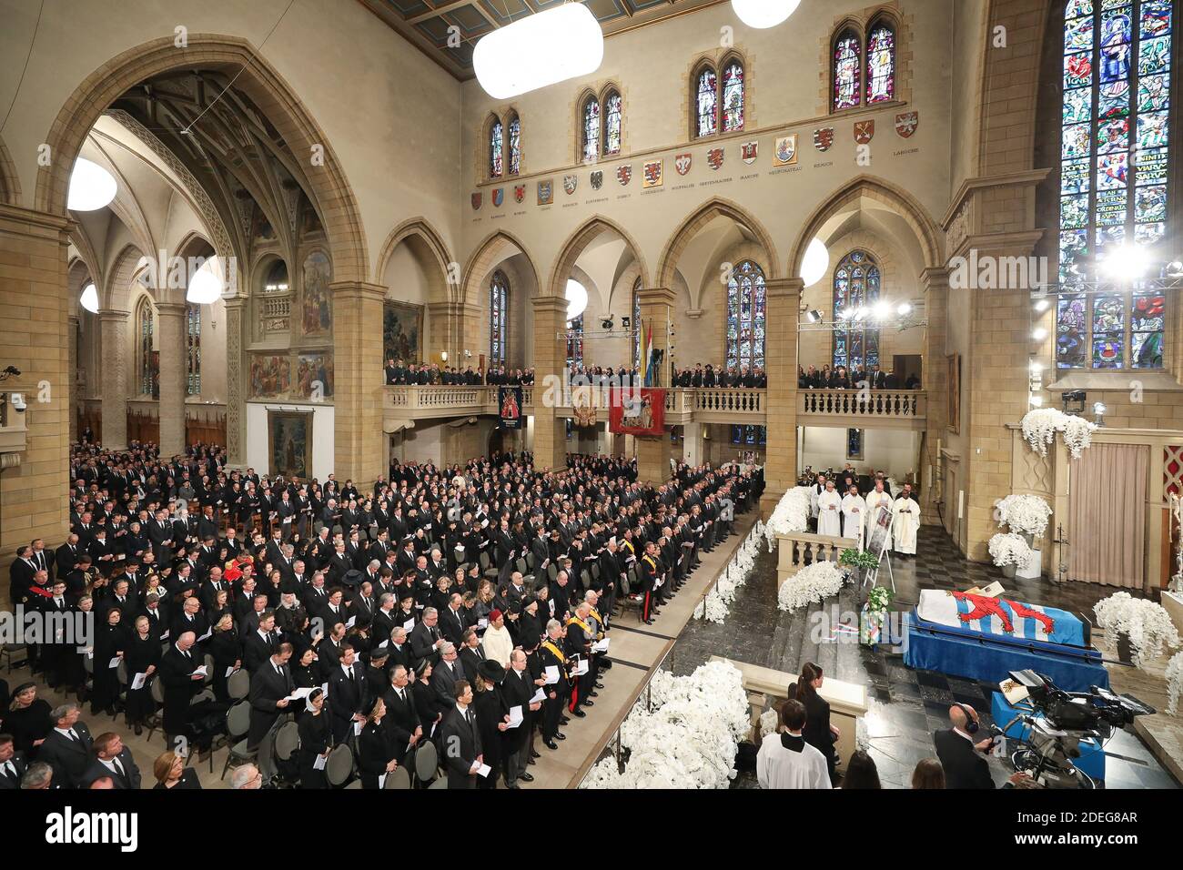 Funeral of Grand Duke Jean of Luxembourg at Cathedral Notre-Dame of Luxembourg in Luxembourg City, Luxembourg on May 4, 2019. Photo by Guy Wolff/Luxemburger Wort/Pool/ABACAPRESS.COM Stock Photo