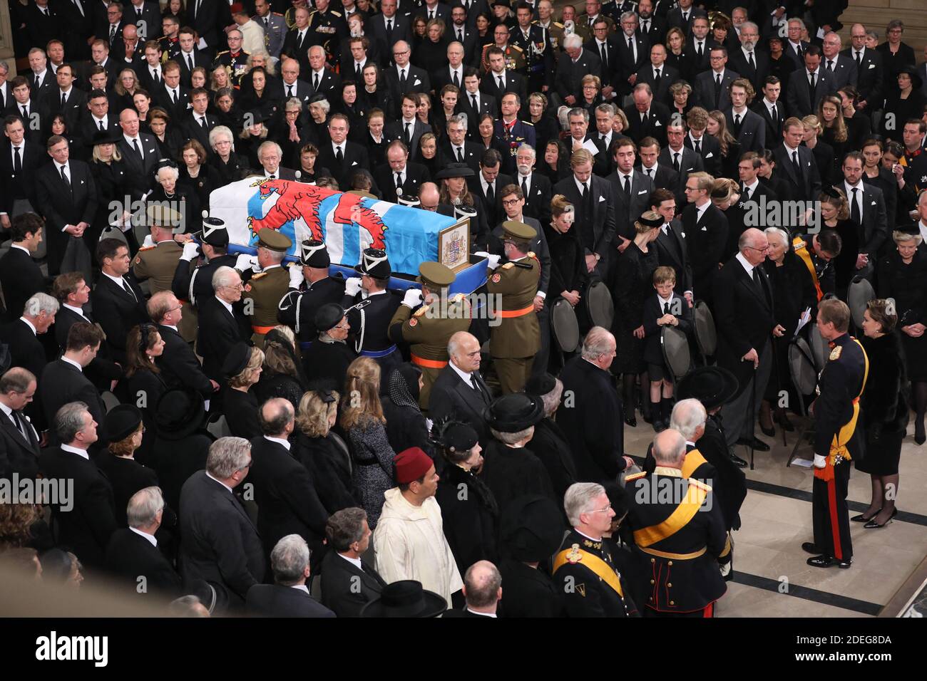 Funeral of Grand Duke Jean of Luxembourg at Cathedral Notre-Dame of Luxembourg in Luxembourg City, Luxembourg on May 4, 2019. Photo by Guy Wolff/Luxemburger Wort/Pool/ABACAPRESS.COM Stock Photo