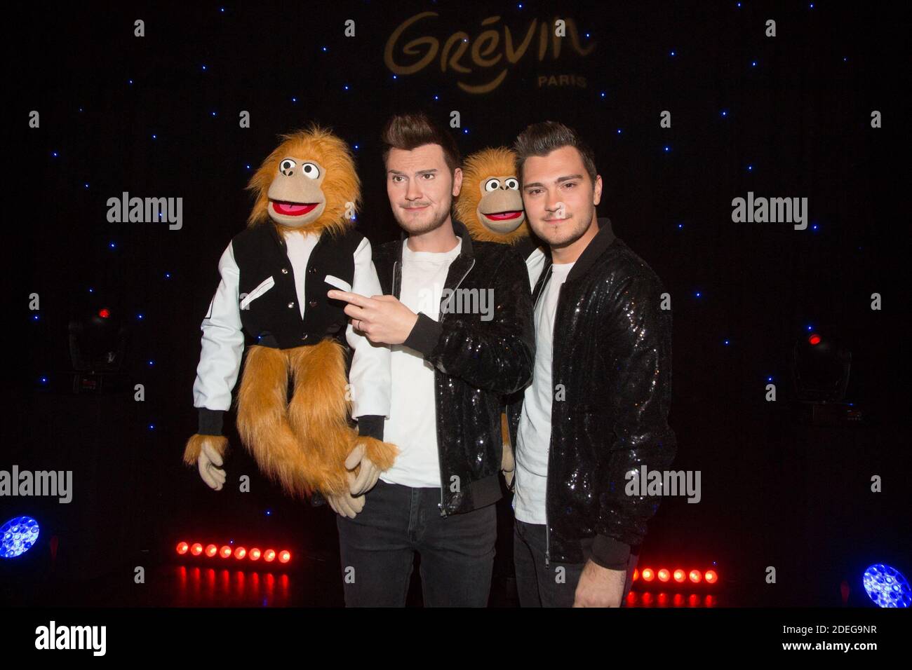 The ventriloquist Jeff Panacloc and his monkey's JeanMarc