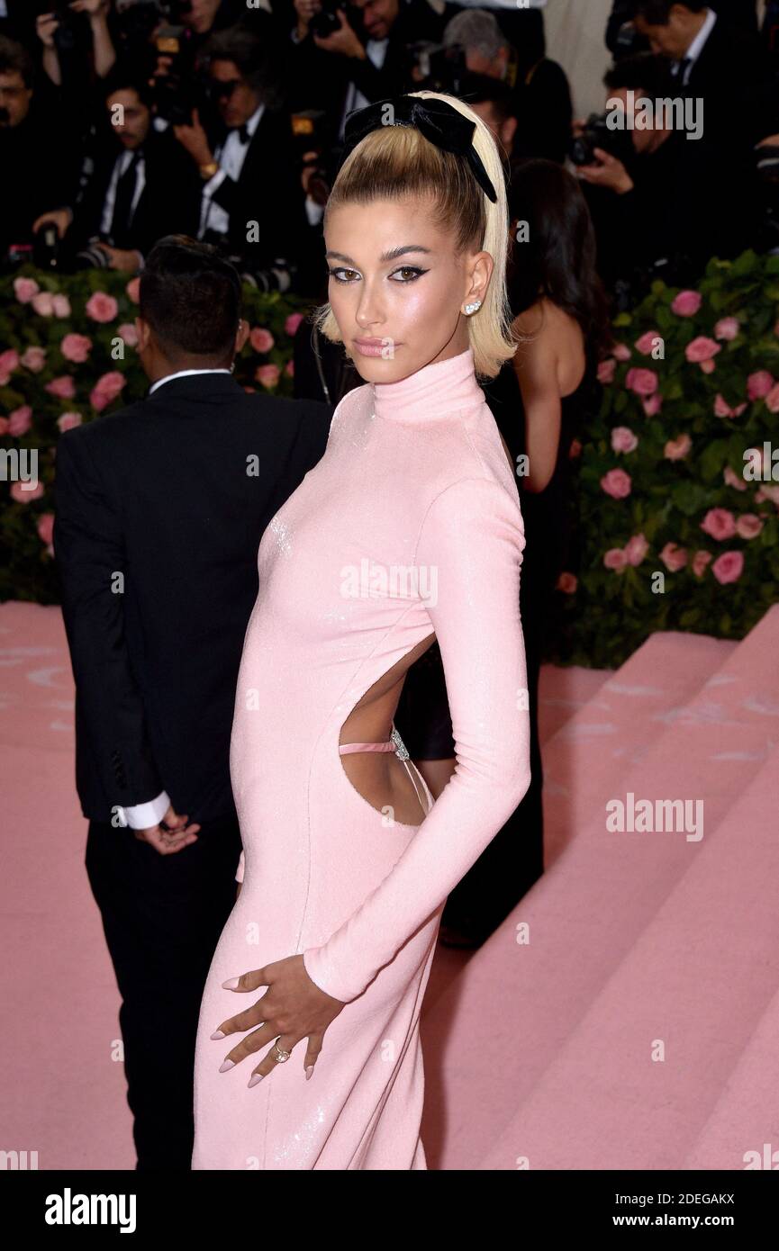Hailey Baldwin attends The 2019 Met Gala Celebrating Camp Notes On Fashion at The Metropolitan Museum