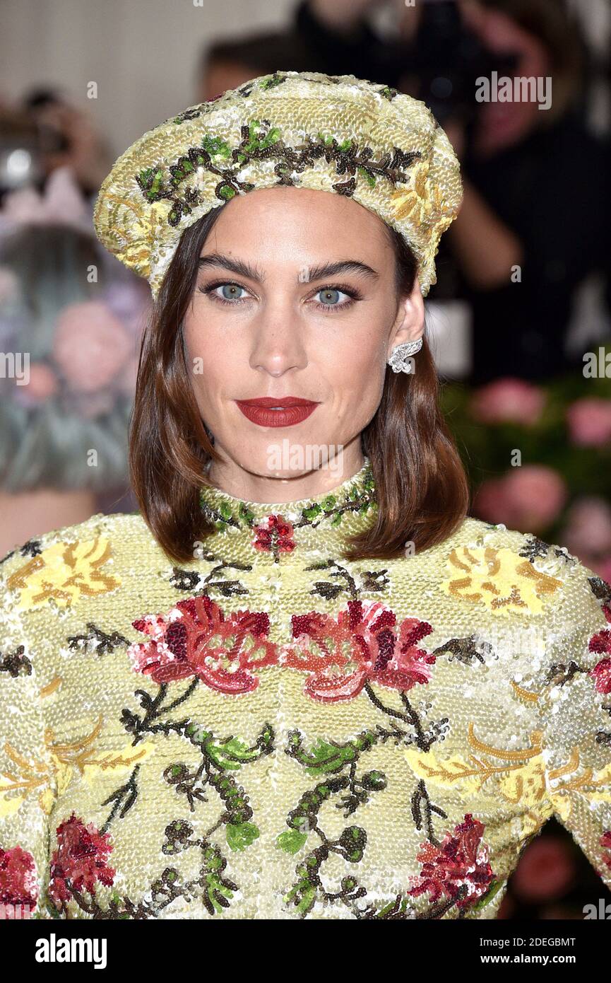 Alexa Chung attends The 2019 Met Gala Celebrating Camp: Notes On Fashion at  The Metropolitan Museum