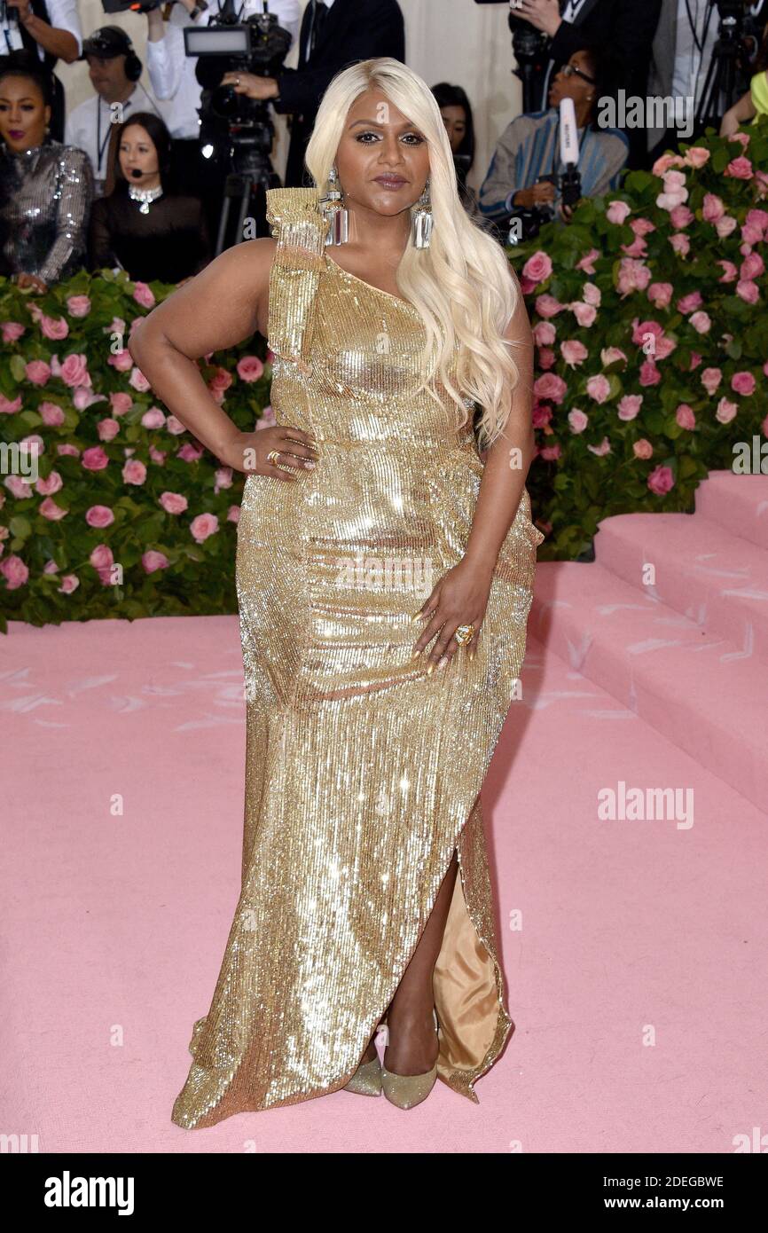Mindy Kaling attends The 2019 Met Gala Celebrating Camp Notes On(02)