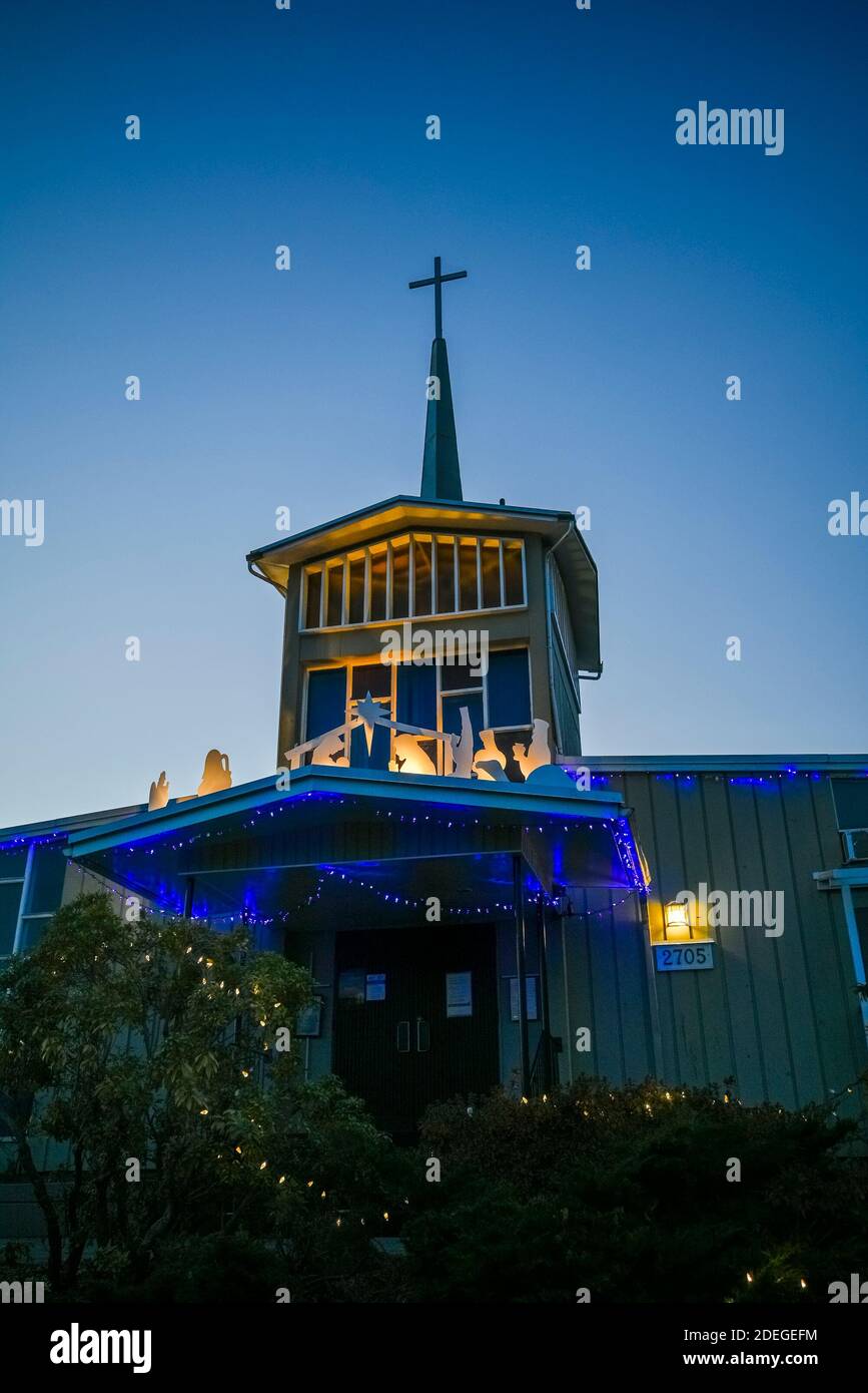 Nativity, Holy Trinity Catholic Church, North Vancouver, British Columbia, Canada Stock Photo