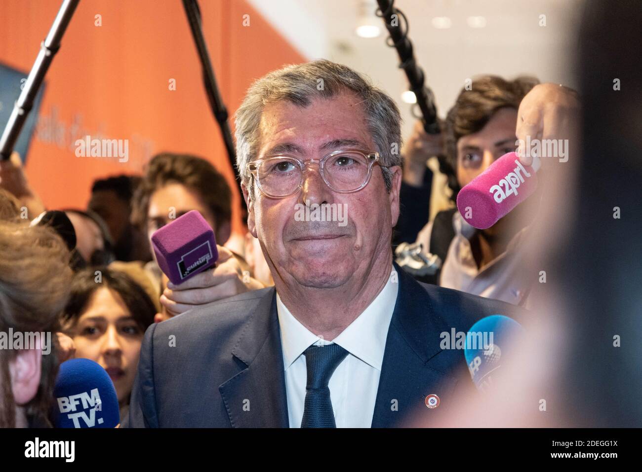 Patrick Balkany leaves the courtroom during his trial at the Paris court  for Tax Fraud and Money Laundering and misappropriation of public funds.  Paris, France, May 13, 2019. Photo by Samuel Boivin/ABACAPRESS.COM
