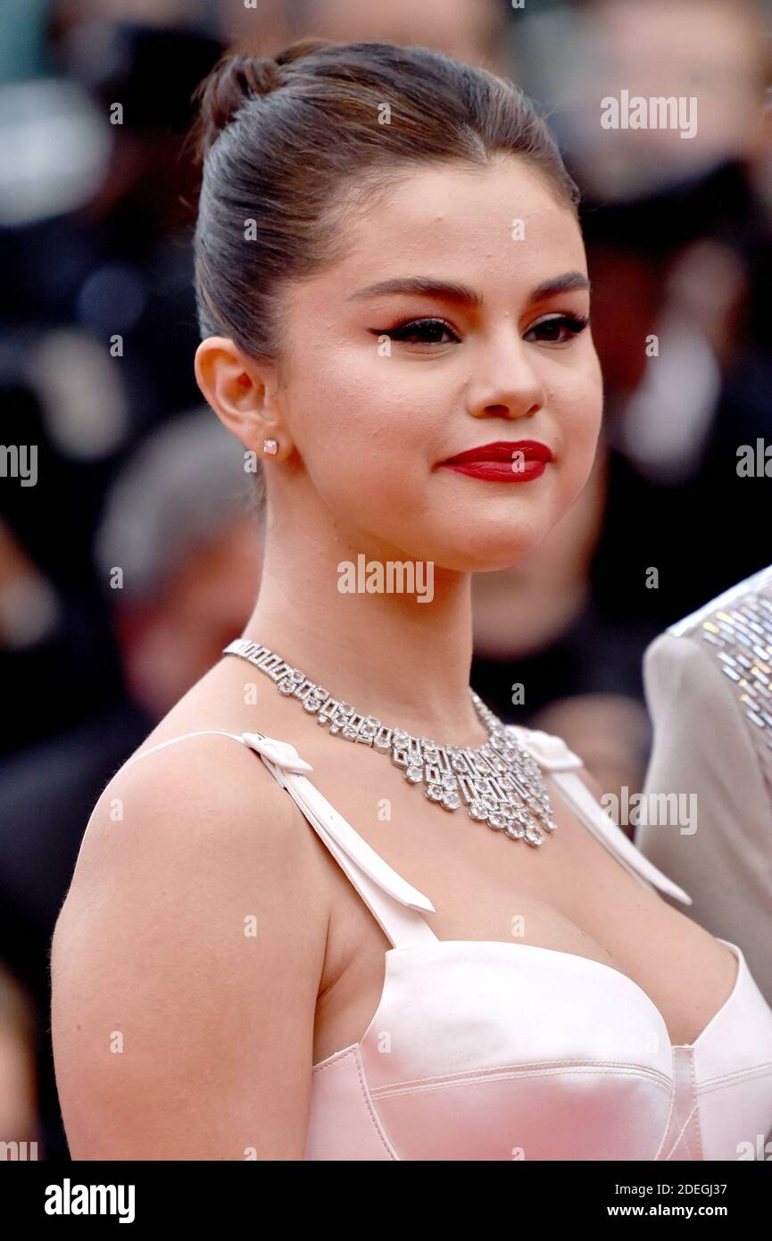 Selena Gomez Louis Vuitton dress, Bulgari necklace and ring attends the opening ceremony and screening of 'The Dead Don't Die' during the 72nd annual Cannes Film Festival on May 14, 2019 in Cannes, France. Photo by Lionel Hahn/ABACAPRESS.COM Stock Photo