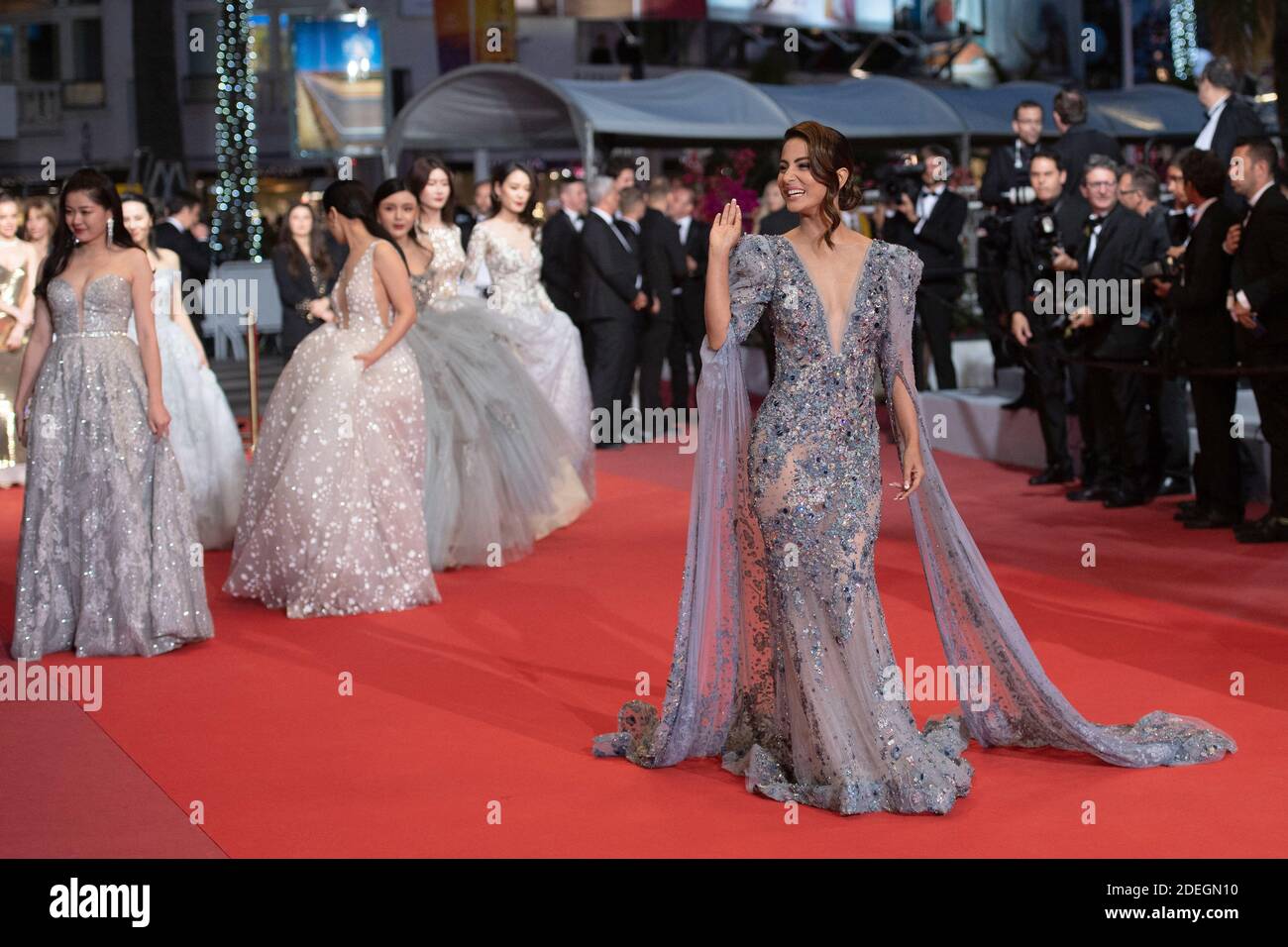 Hina Khan attending the Bacurau Premiere as part of the 72nd Cannes International Film Festival in Cannes, France on May 15, 2019. Photo by Aurore Marechal/ABACAPRESS.COM Stock Photo