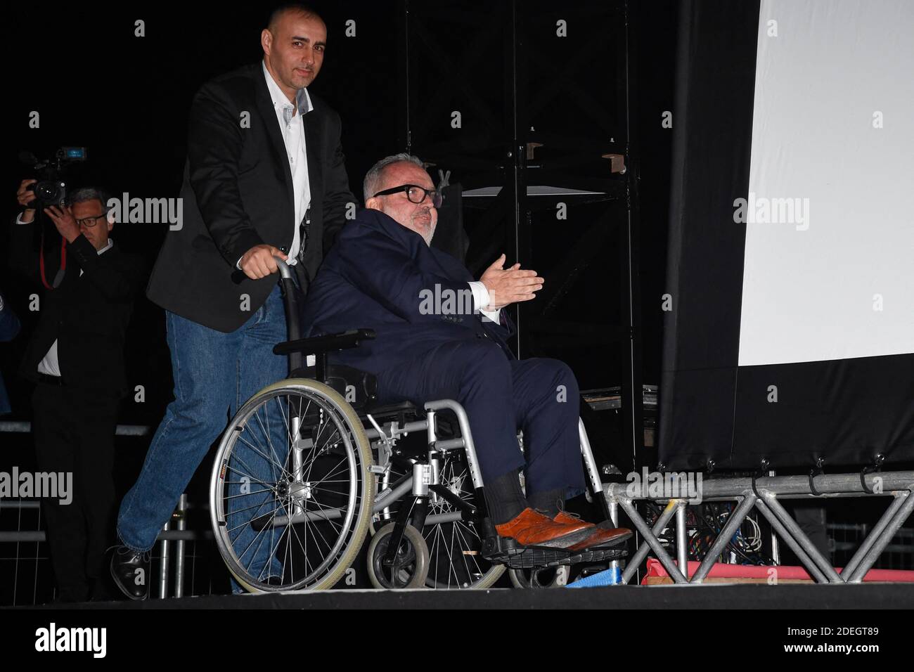 Dominique Farrugia Celebrating The 25 Years Of The French Comedy La Cite De La Peur At The Cinema De La Plage During 72nd Cannes Film Festival In Cannes France On May 16