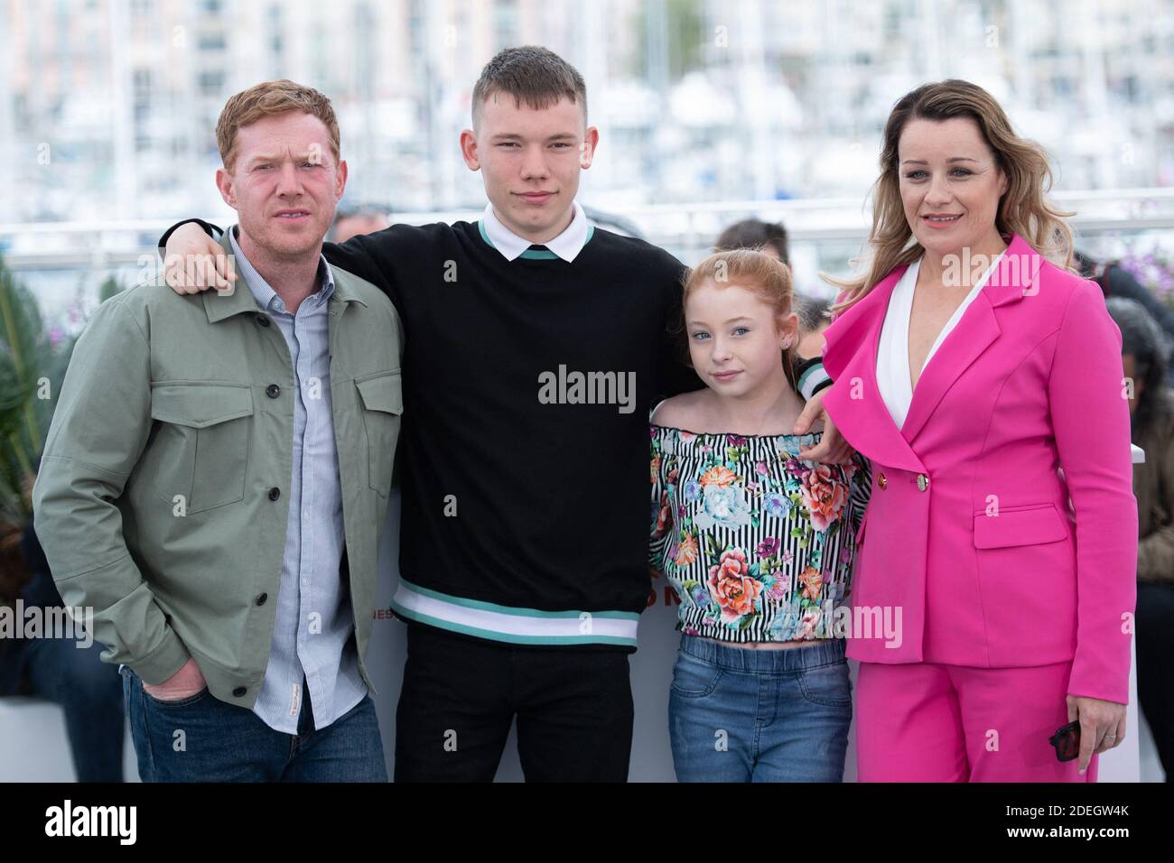 Kris Hitchen, Rhys Stone, Katie Proctor and Debbie Honeywood attending the Sorry We Missed You Photocall as part of the 72nd Cannes International Film Festival in Cannes, France on May 17, 2019. Photo by Aurore Marechal/ABACAPRESS.COM Stock Photo