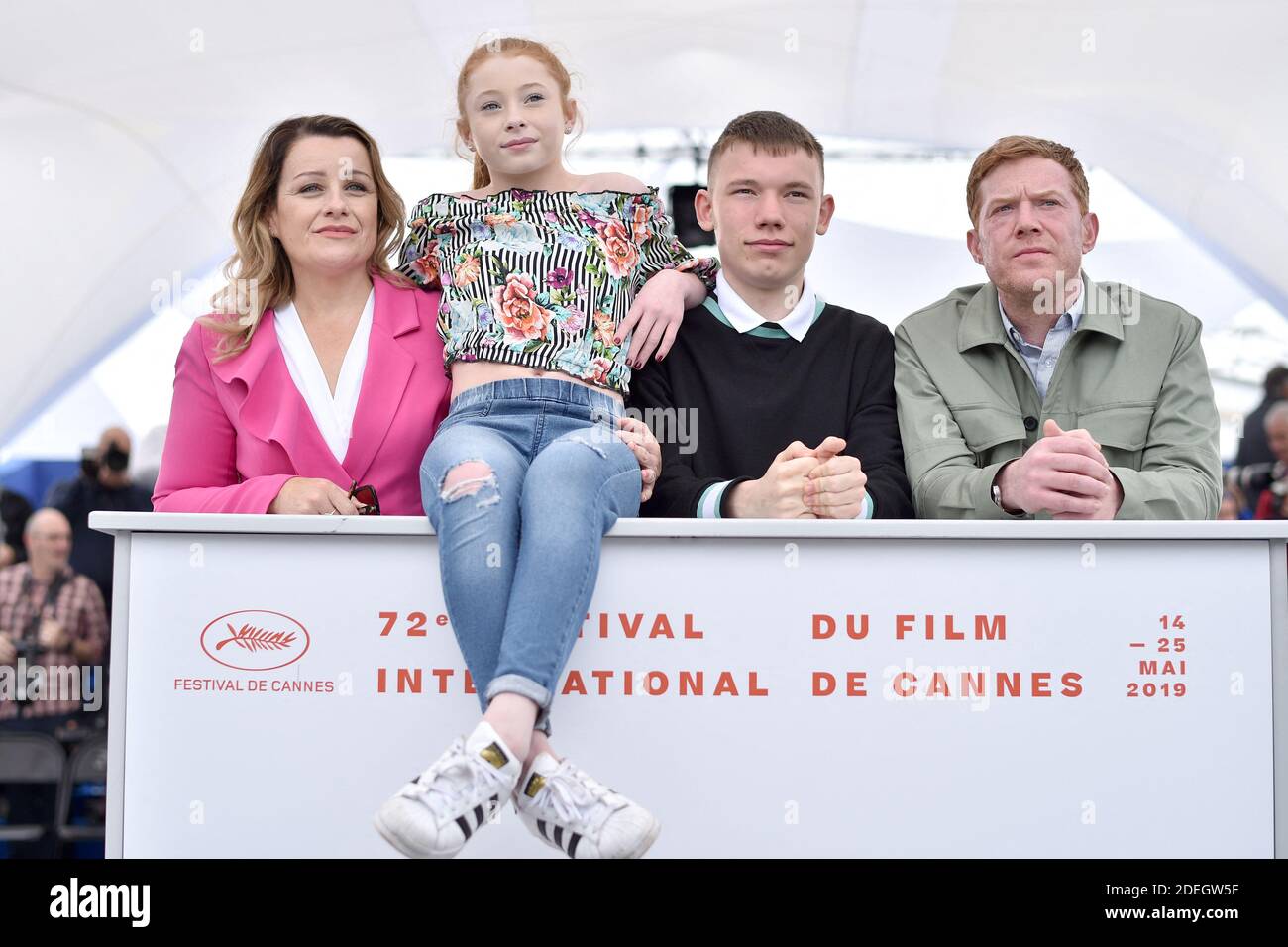 Kris Hitchen, Rhys Stone, Katie Proctor and Debbie Honeywood attend the 'Sorry We Missed You' Photocall during the 72nd annual Cannes Film Festival on May 17, 2019 in Cannes, France. Photo by Lionel Hahn/ABACAPRESS.COM Stock Photo