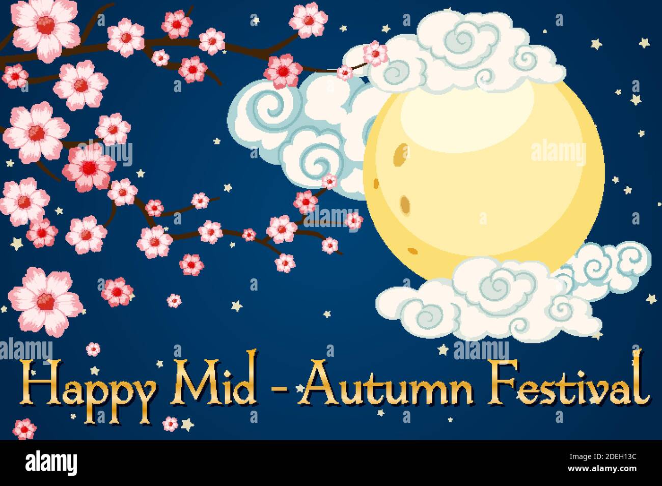 Chinese mid autumn festival background illustration Stock Vector Image ...