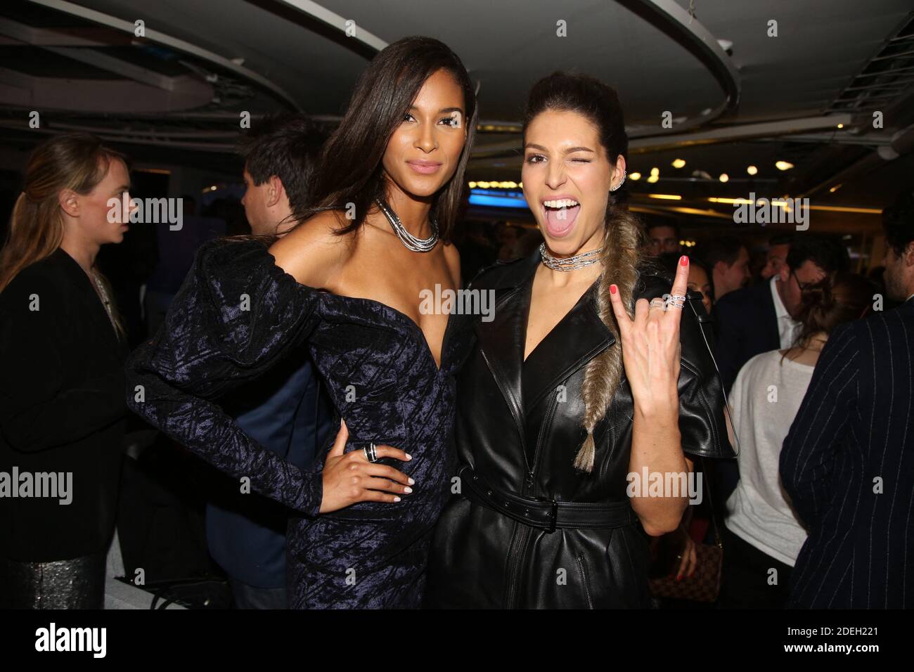 Cindy Bruna and Laury Thilleman attending Orange Party held at Plage