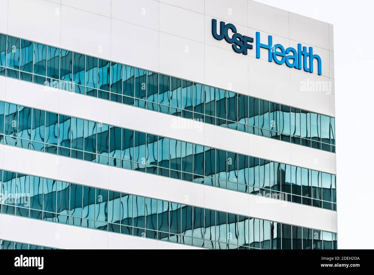 Sep 21, 2020 Brisbane / CA / USA - UCSF Health (UCSF Medical Center) location housing the Supply Chain Management Department; UCSF Medical Center is a Stock Photo