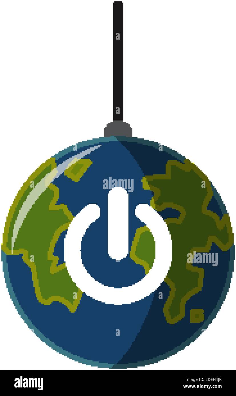 Earth Hour campaign logo or icon turn off your lights for our 60