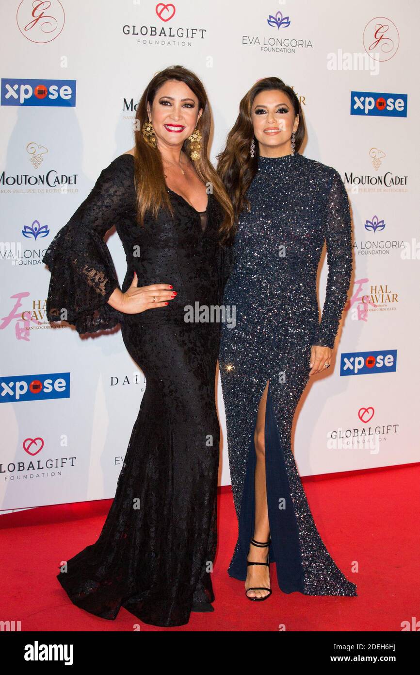 Maria Bravo, Eva Longoria arrives at Global Gift Gala at Mouton Cadet
