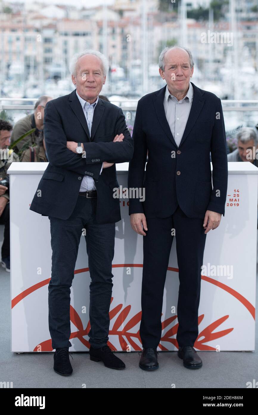 Jean-Pierre Dardenne and Luc Dardenne attending the Le Jeune Ahmed Photocall as part of the 72nd Cannes International Film Festival in Cannes, France on May 21, 2019. Photo by Aurore Marechal/ABACAPRESS.COM Stock Photo