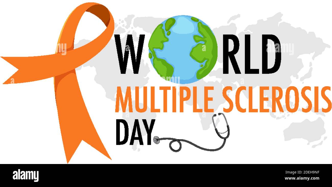 World Multiple Sclerosis Day logo or banner illustration Stock Vector