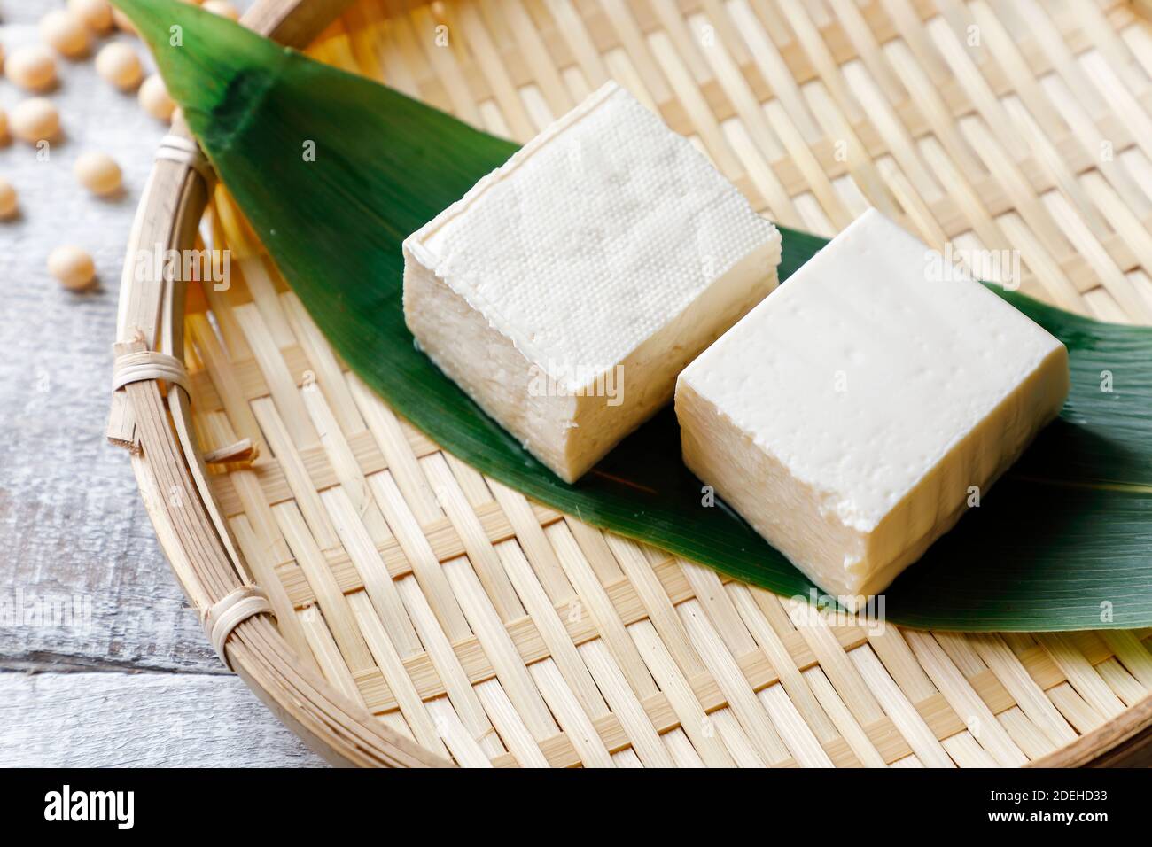 Silken Tofu and Firm Tofu, Japanese Food Stock Photo - Alamy