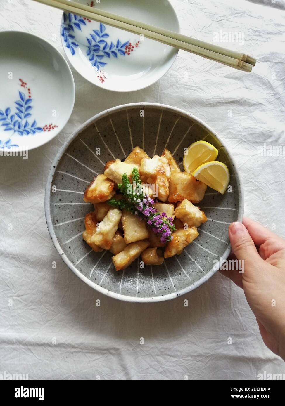 Fried Tofu, Japanese Food Stock Photo - Alamy