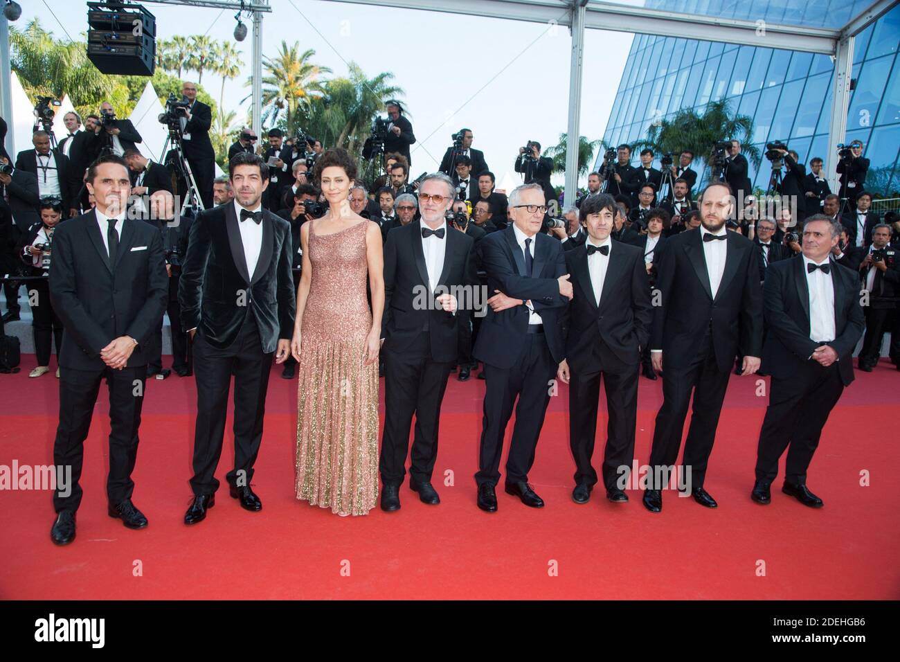Guest, Pierfrancesco Favino, Maria Fernanda Candido, guest, Marco Bellocchio, Luigi Lo Cascio, Fausto Russo Alesi, and guest attends The Traitor Red Carpet during 72nd Cannes film festival on May 23, 2019 in Cannes, France. Photo by Nasser Berzane/ABACAPRESS.COM Stock Photo