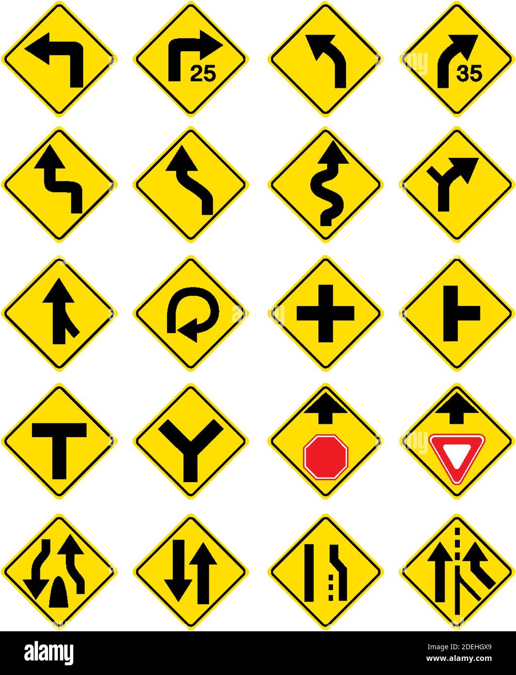 Construction signs signage Cut Out Stock Images & Pictures - Alamy