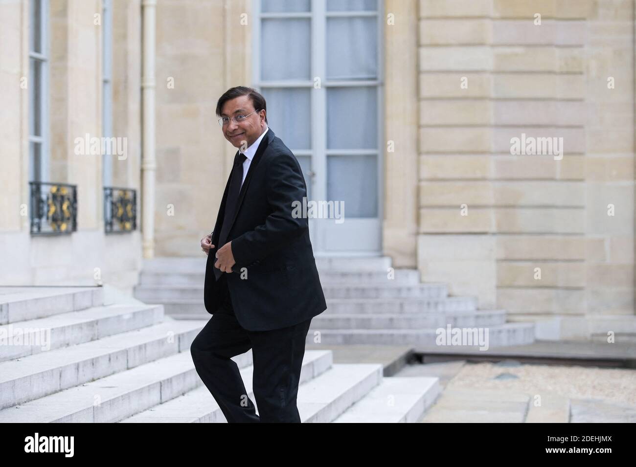 Steel Tycoon Lakshmi Mittal R Along Editorial Stock Photo - Stock Image