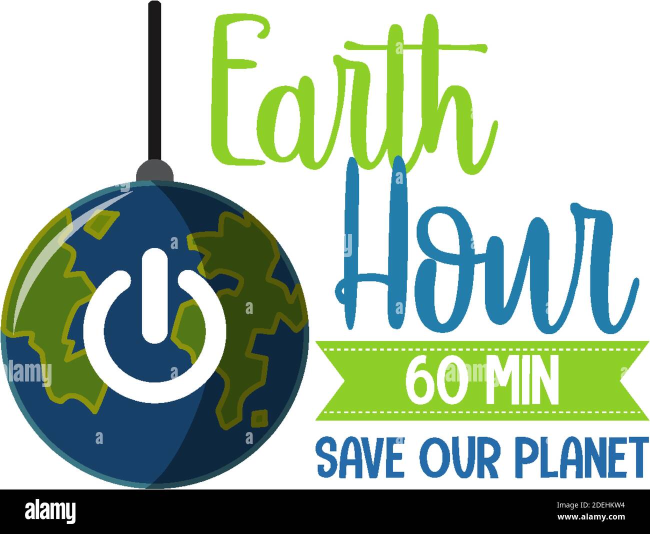 Earth Hour campaign poster or banner turn off your lights for our