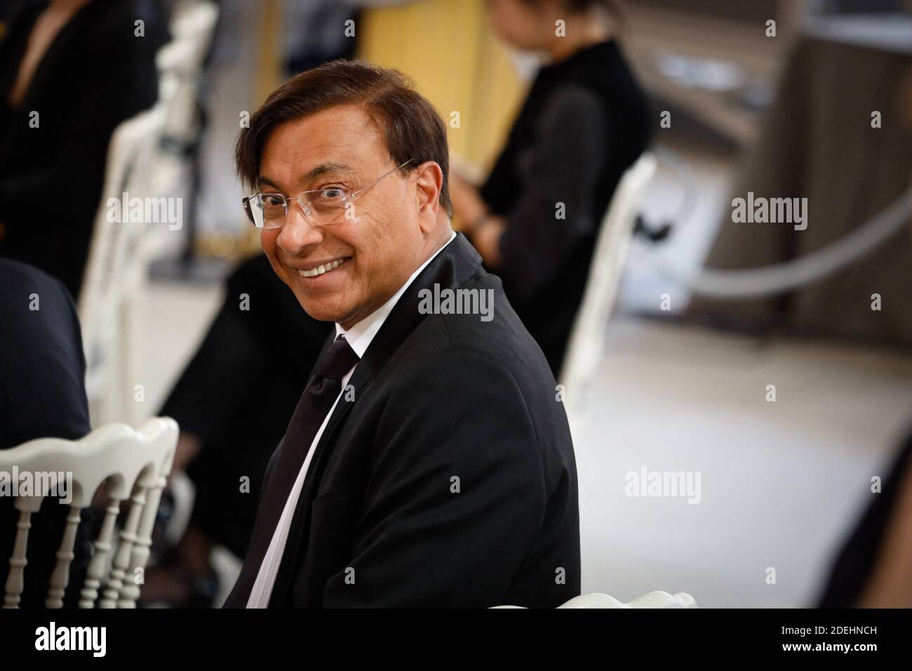 ArcelorMittal Chairman and CEO Lakshmi Mittal attends the 2019 Pritzker  Architecture Prize reception on May 24, 2019. Photo by  Hamilton/Pool/ABACAPRESS.COM Stock Photo - Alamy