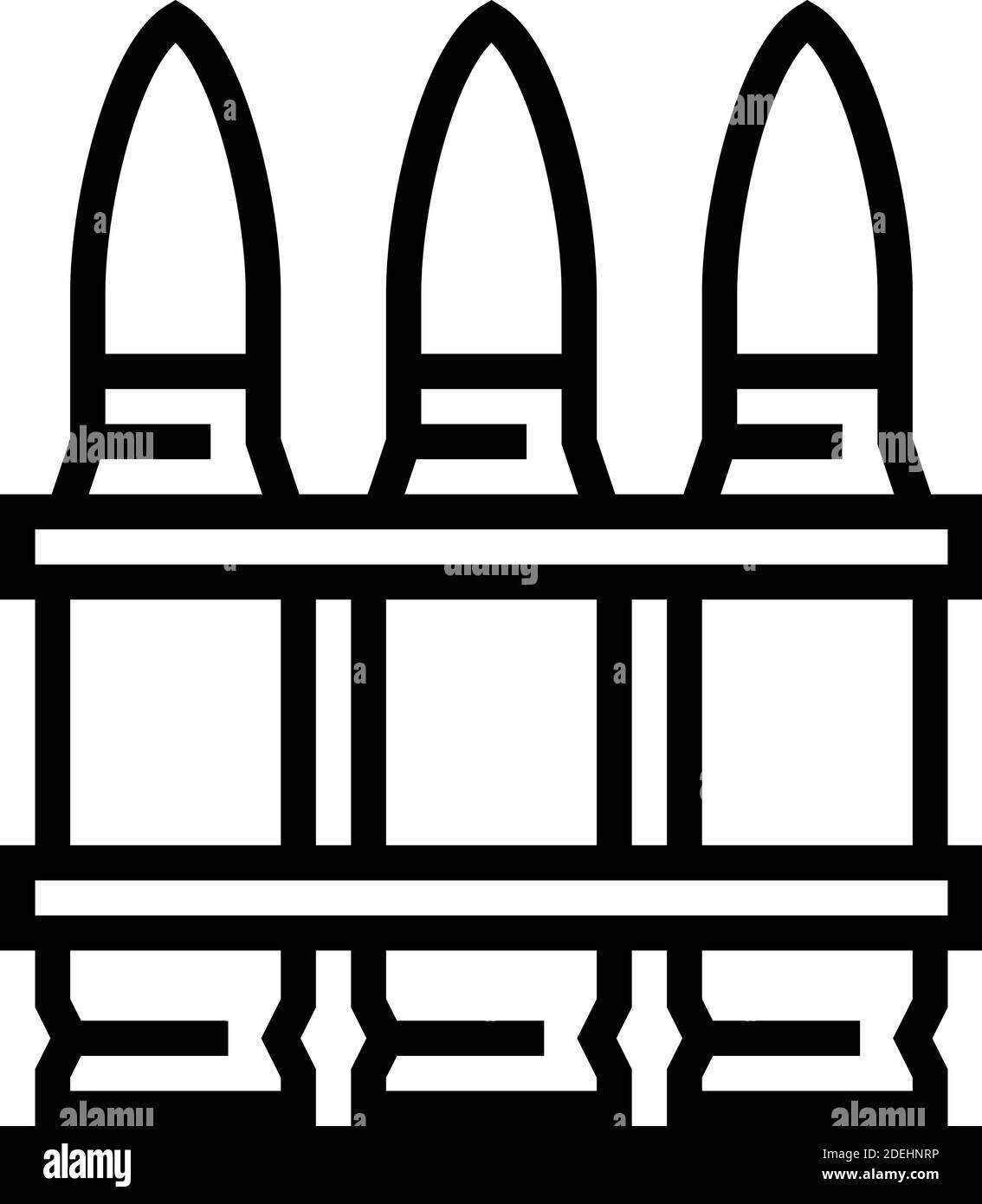 cartridge clip line icon vector illustration Stock Vector Image & Art ...